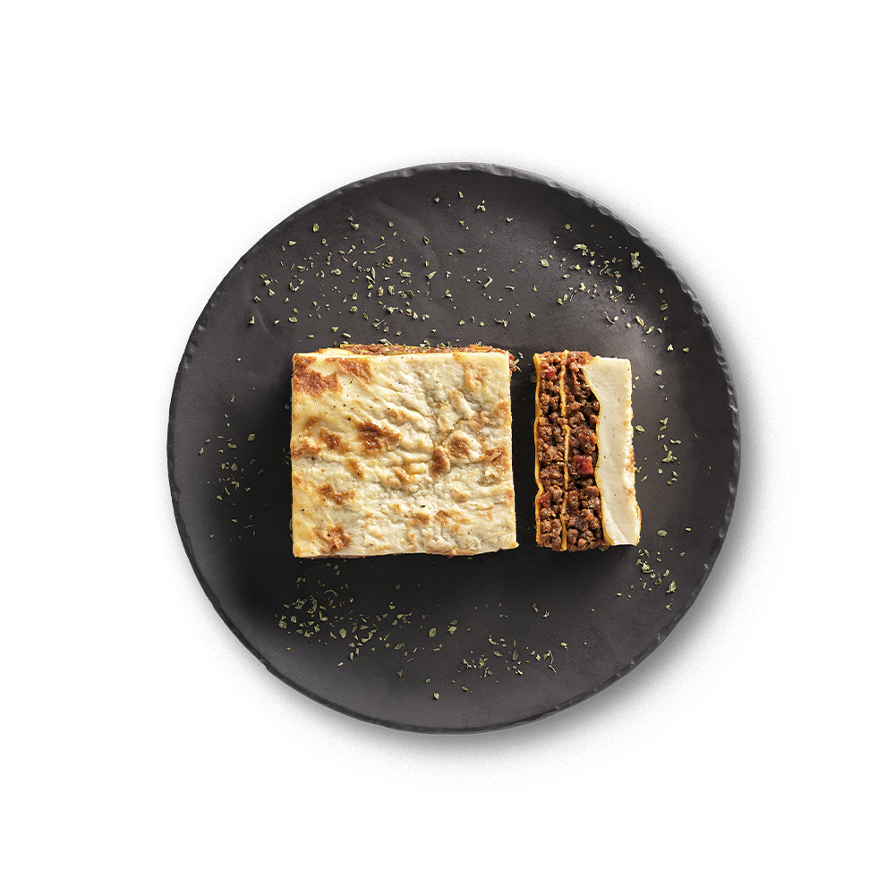 Lasaña de carne de buey