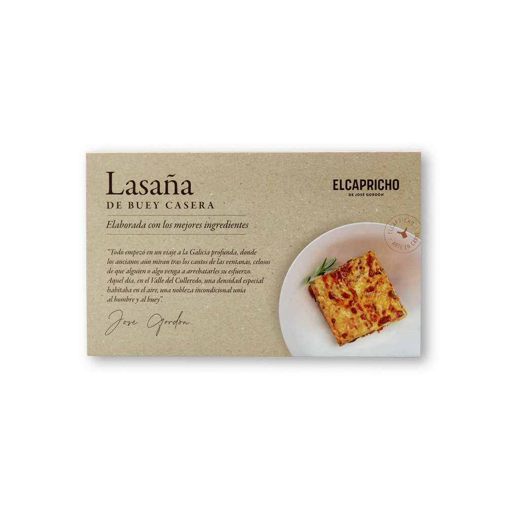 Beef lasagna with goat cheese