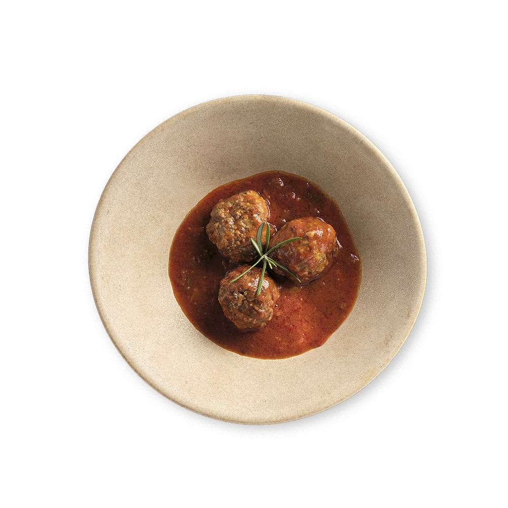 Ox meatballs with tomato sauce