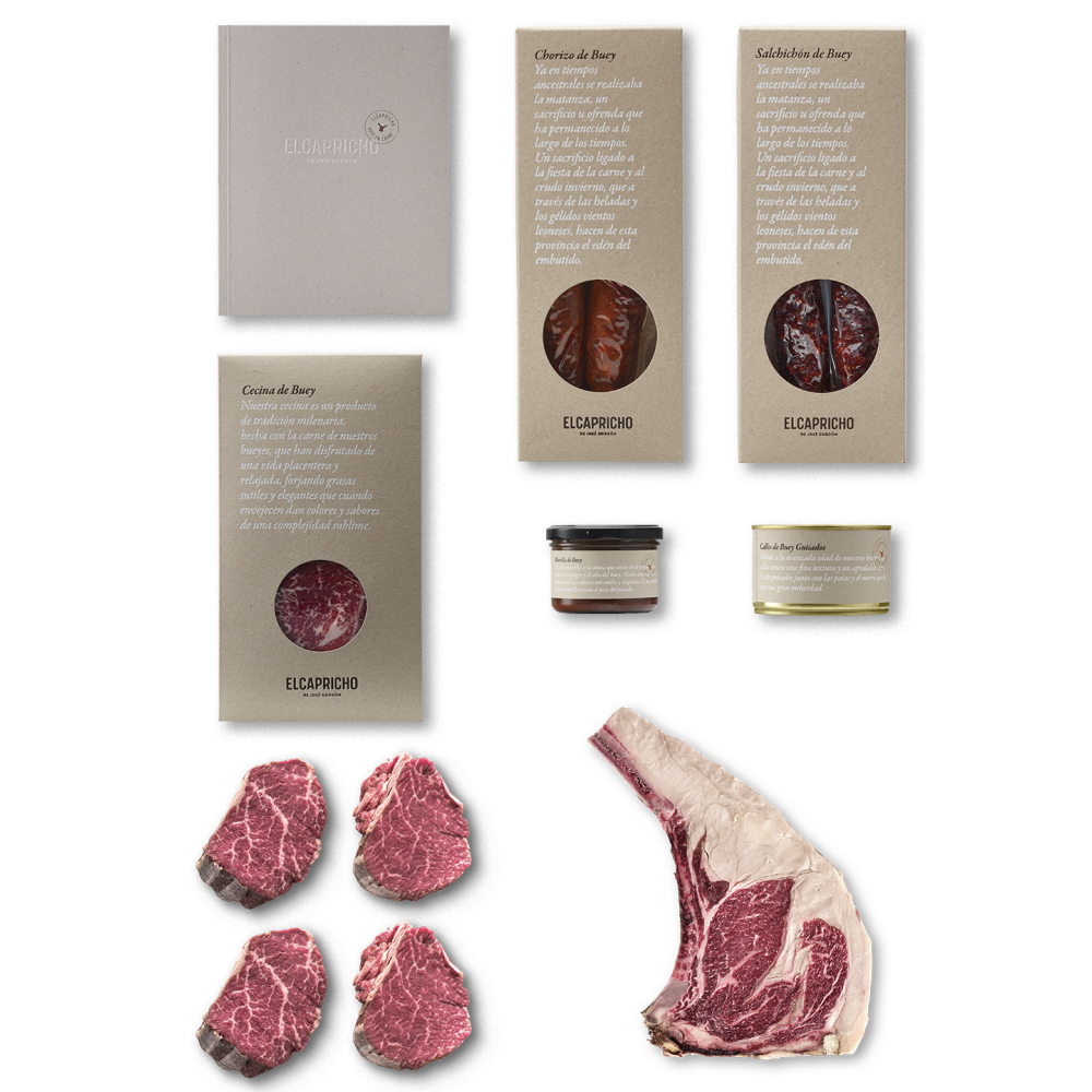 caja pequeña buey y vaca