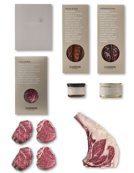 caja pequeña buey y vaca