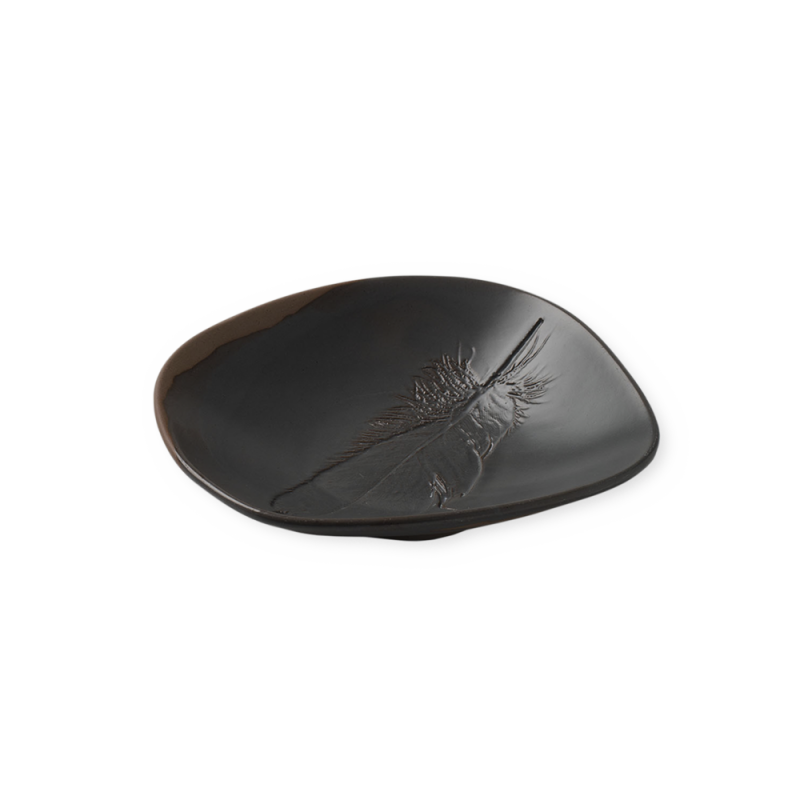 Fossil Feather deep plate...